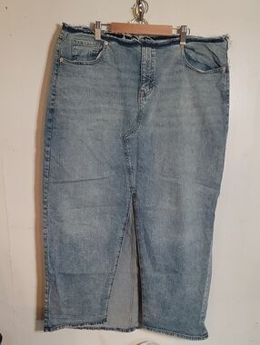 Wild Fable Light Blue Distressed Denim Skirt